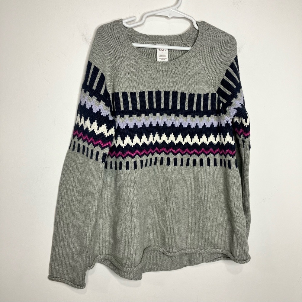 Tea Collection fair isle sweater size medium (6-7)